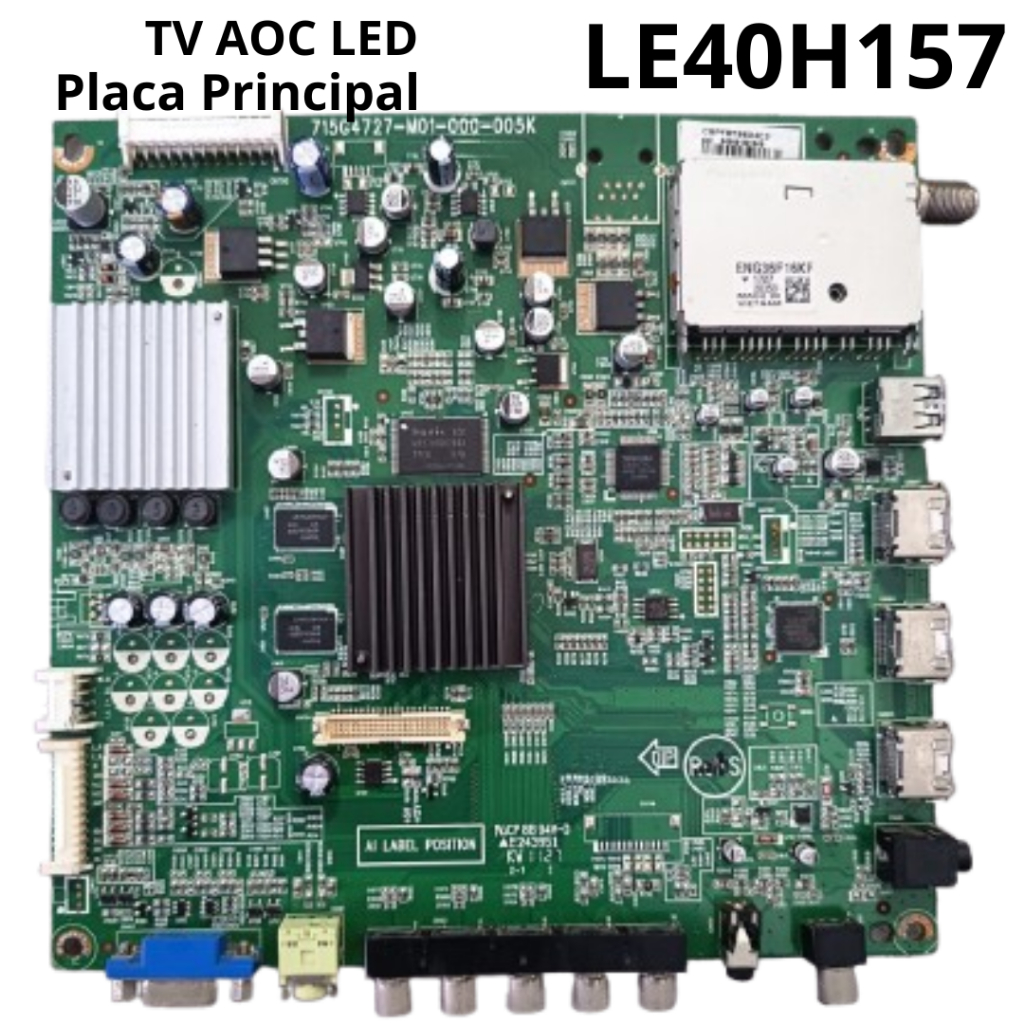 3182 Placa Principal para tv AOC LED Modelo: LE40H157