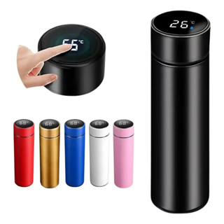 Garrafa Térmica 400ml Aço Inox com Termômetro Display Digital LED Quente e Frio em Oferta na Shopee