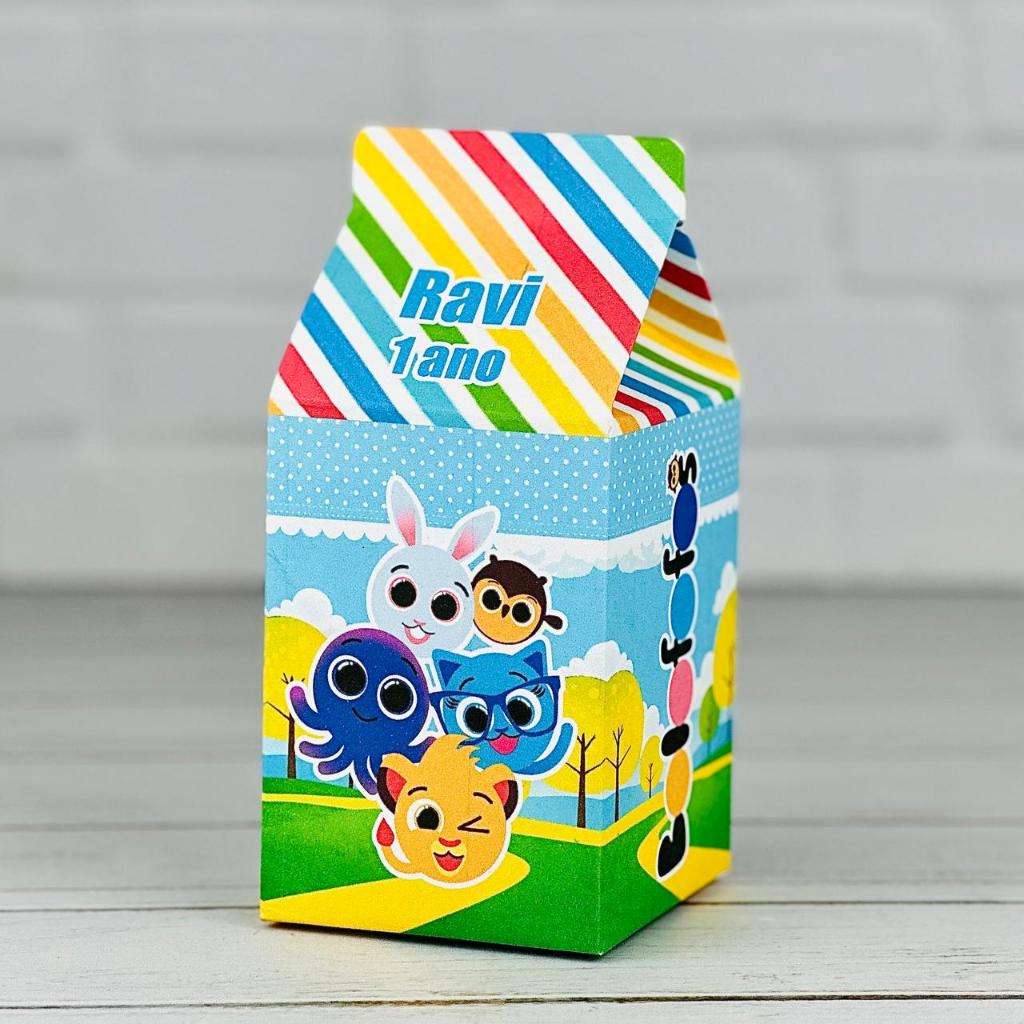 Caixinha Bolofofos | Caixa Milk Personalizada Com Nome | Mimos Aniversário Lembrancinhas Personalizados Kit Festa