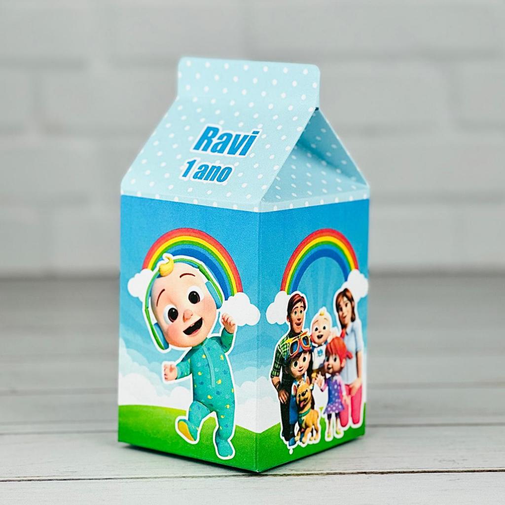 Caixinha Cocomelon | Caixa Milk Personalizada Com Nome | Mimos Aniversário Lembrancinhas Personalizados Kit Festa