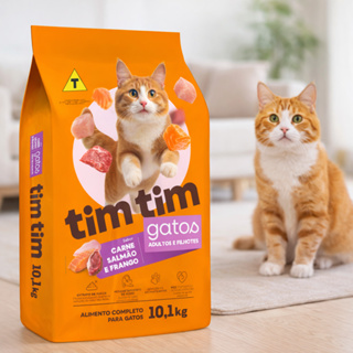 Ração Para Gatos Filhotes e Adultos 10kg Tim Tim Cat Premium Carne Salmão Frango em Oferta na Shopee