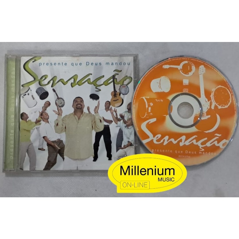 CD Grupo Sensação  Presente Que Deus Mandou 2001 Original Gravadora Colecionador Ótimo Estado