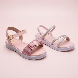 Kit 2 Sandália Infantil Menina Feminina Rasteira 20 ao 36 Coloridas com Glitter Tiras Pratas Brilho Confortável em Oferta na Shopee
