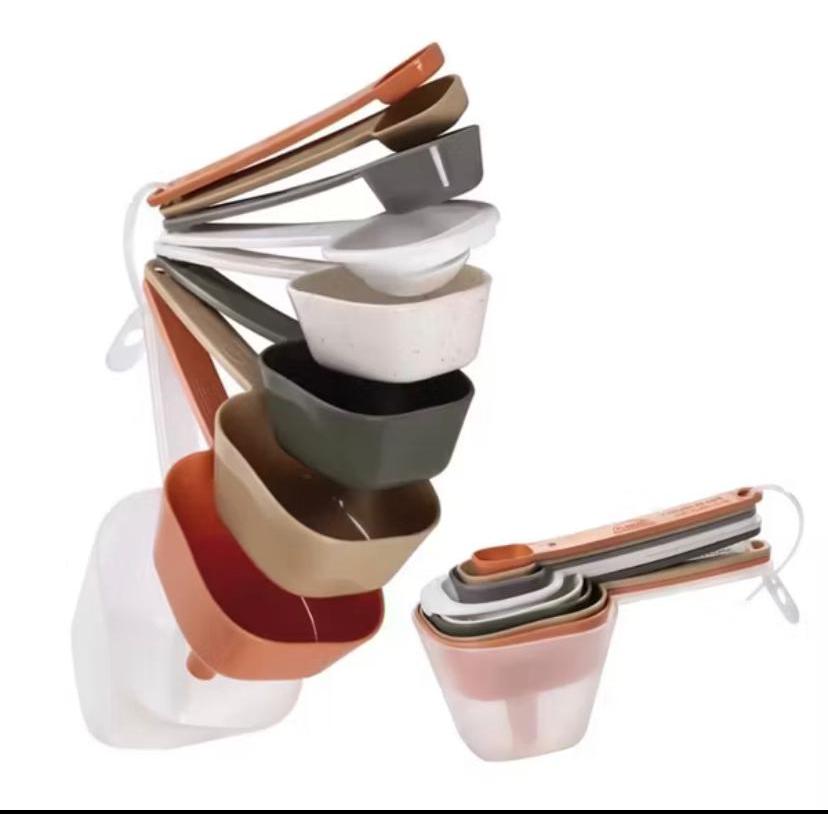 Kit Medidores de Cozinha 9 peças - Medidas em português para facilitar o preparo de sua receita