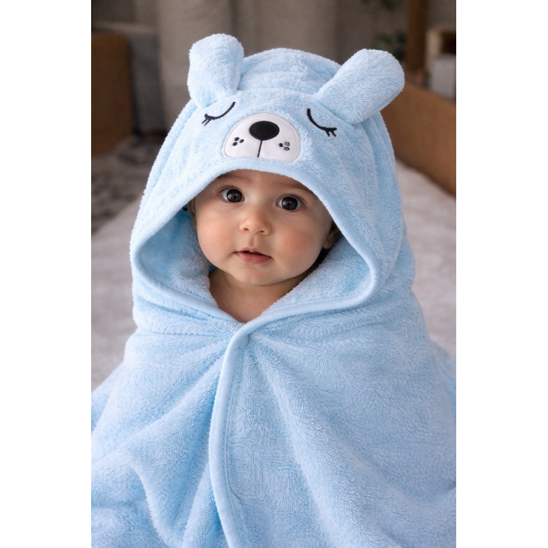 Toalha De Banho Infantil Com Capuz Felpuda Infantil Bebe Crianca Bichinhos Grande