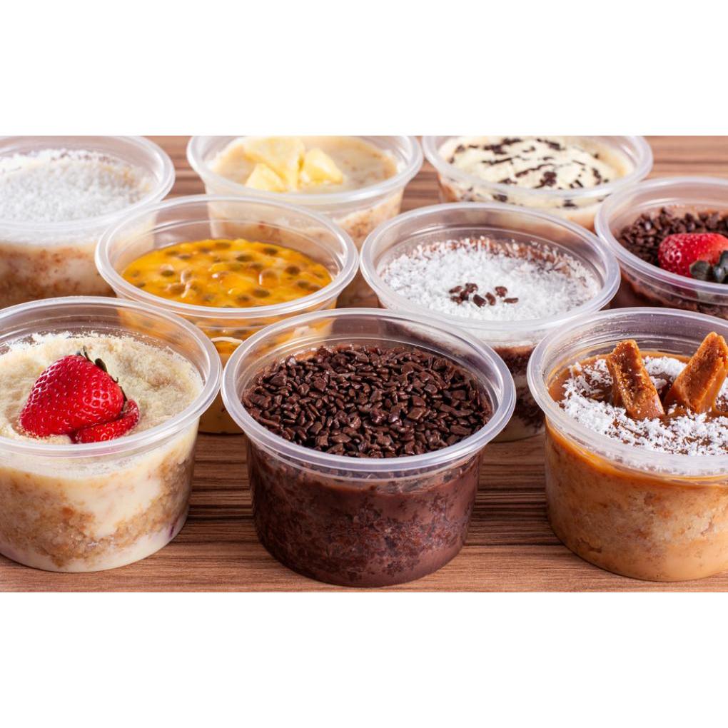 *POTE REDONDO C/ TAMPA - 25 und - COPOZAN 145/250/380/500/780/1000ml (bolo, congelar, gelatina, sopa) em Oferta na Shopee