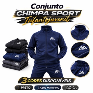 Conjunto Chimpa Infantil e juvenil 2 ao 16 anos Unissex MECS WEAR Escola Frio 3 cores Futebol Flanelado envio imediato em Oferta na Shopee