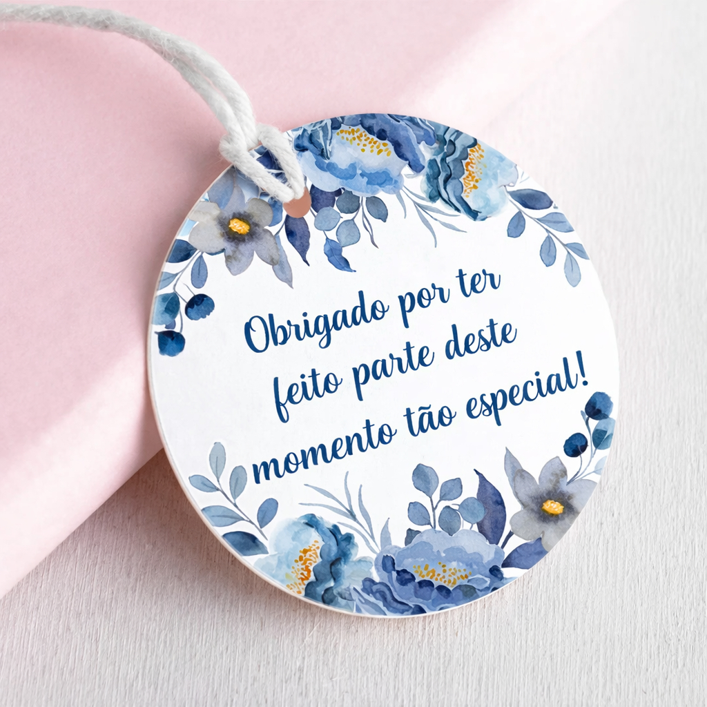 Tag de Agradecimento para Lembrancinha – 15 Anos, Casamento, Debutante, Noivado e Chá