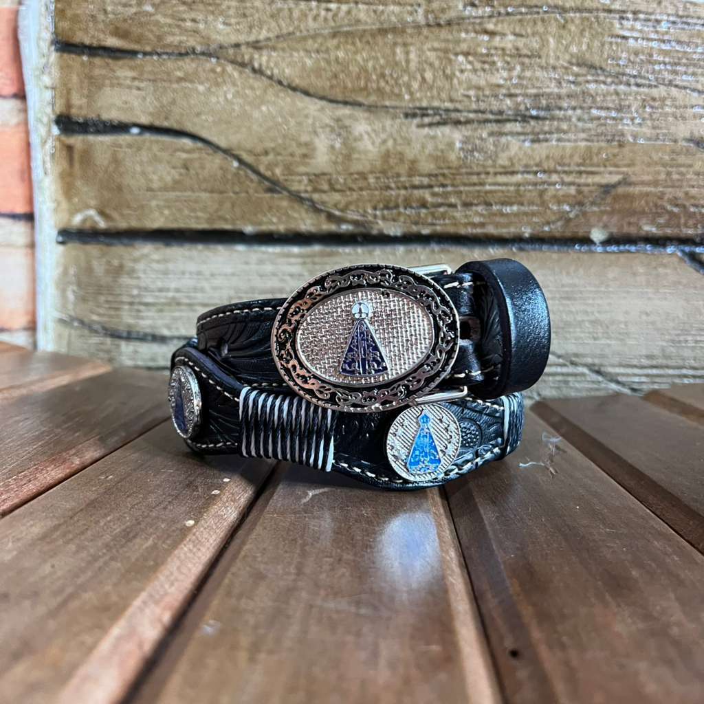 Cinto Infantil Nossa Senhora Aparecida Couro Legítimo Muita Qualidade Promoção