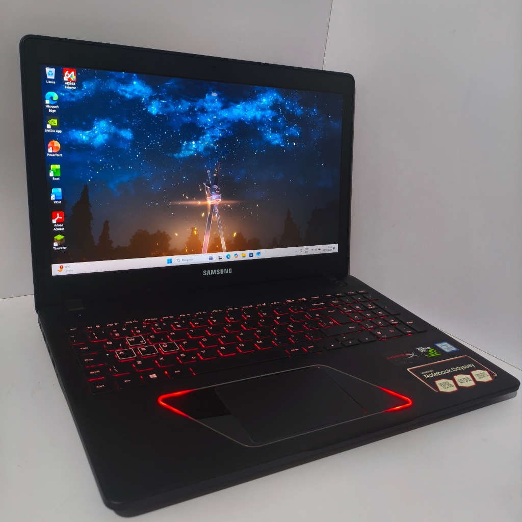 Notebook Gamer Samsung Odyssey, Core i5 7300HQ, GTX 1050 Ti, 16GB, SSD 500GB, 15.6 FHD