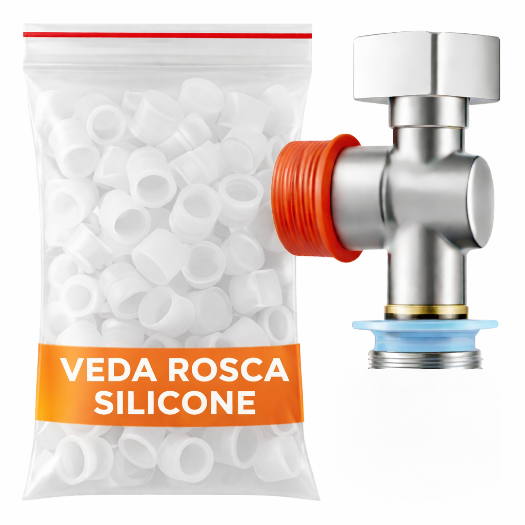 Kit 10 Veda Rosca Silicone Veda Junta Borracha 1/2 E 3/4