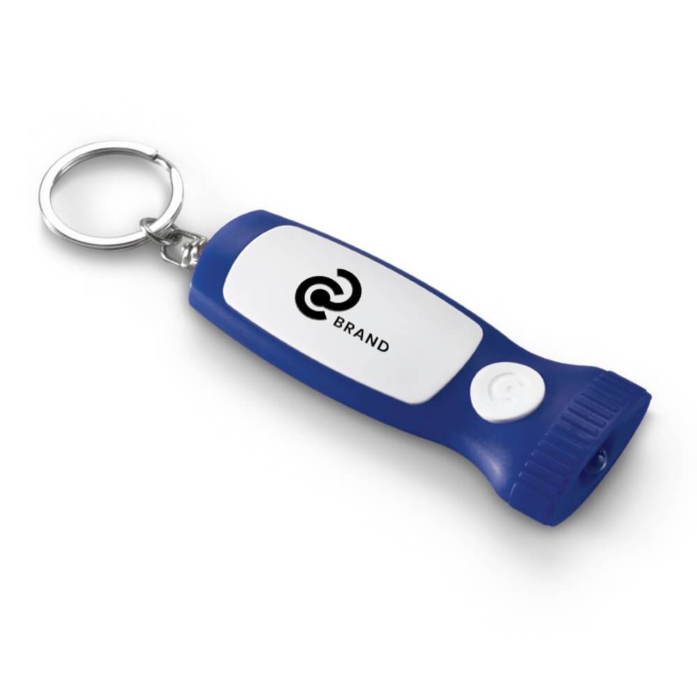 Chaveiro com LED e Abridor Personalizado Impressão UV Azul - Kit Brinde Corporativo Logotipo Alta Qualidade Promoção 202
