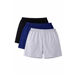 KIT 3 Shorts Feminino em Malha de Algodão Premium Confortável P ao GG - Básico Casual Dia a Dia em Oferta na Shopee