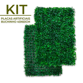 Kit Placas Buchinhos 40x60 Grama Artificial Jardim Vertical Parede Verde decoração Muro inglês em Oferta na Shopee