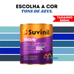 Tinta Acrílica Fosco 800ml Tons De Azul Toque Fosco Completo Parede Suvinil