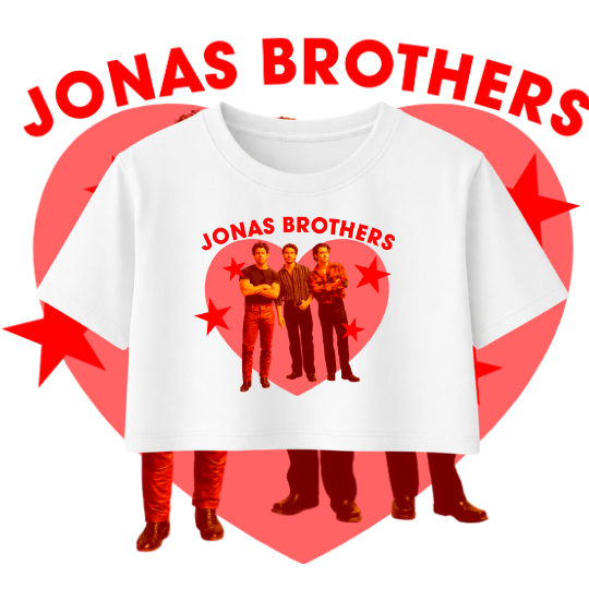 Cropped Do BoyGrupo Jonas Brothers Música Internacional l Pop Rock Kevin Jonas l 100% Algodão