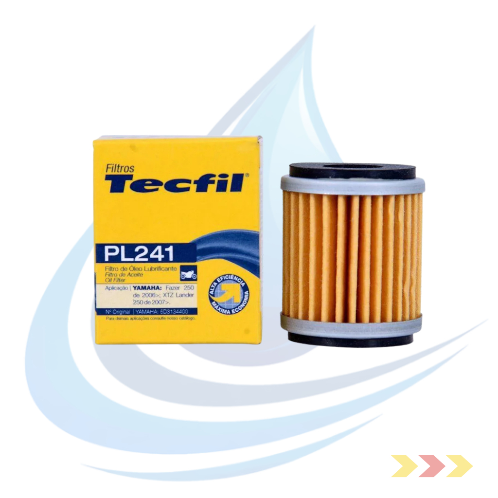 Filtro De Oleo PL241 Tecfil Moto Yamaha Lander, Crypton , Ténéré , Fazer 250 em Oferta na Shopee