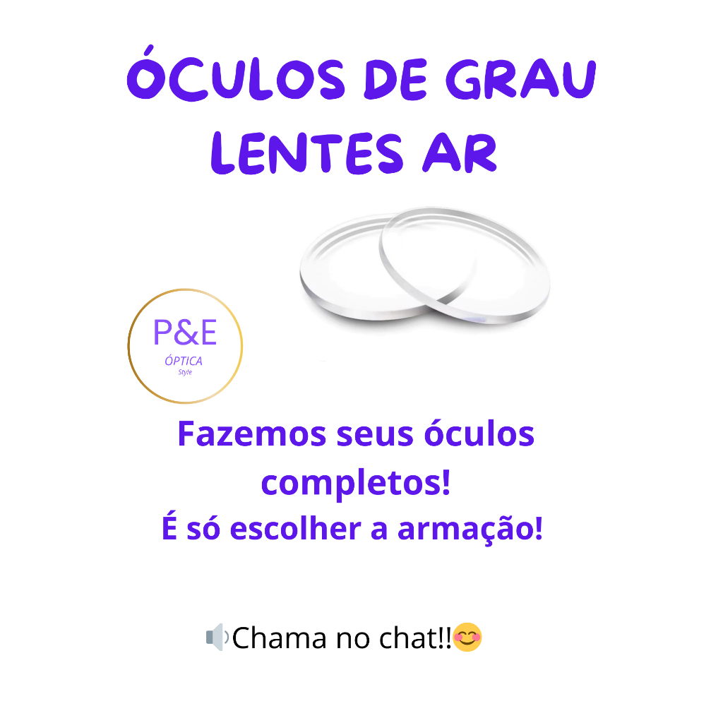 Lentes para óculos de Grau AntiReflexo Filtro de Luz Azul Miopia hipermetropia astgmatismo