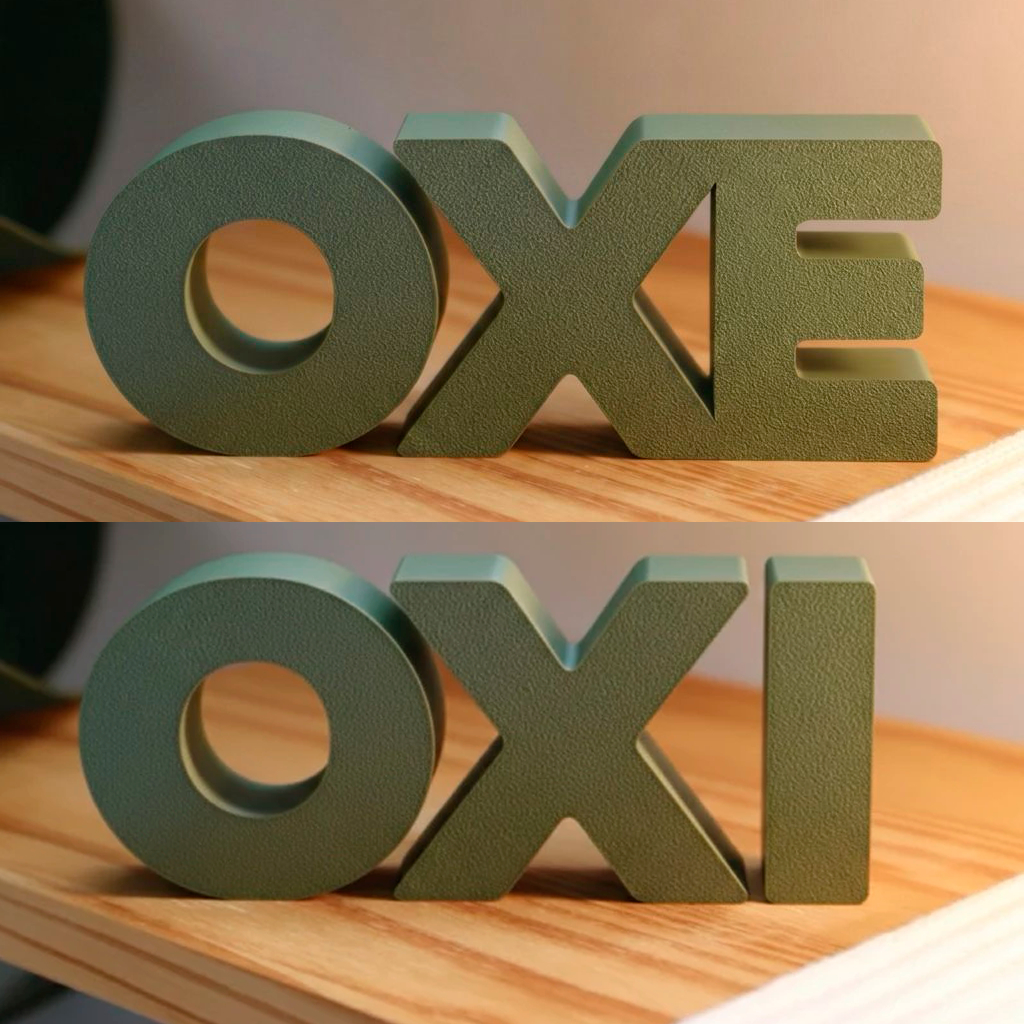 Letreiro Decorativo Oxi Oxe Decoração Nordeste Brasileiro Decor Moderna Para Sala Quarto ou Office em Oferta na Shopee