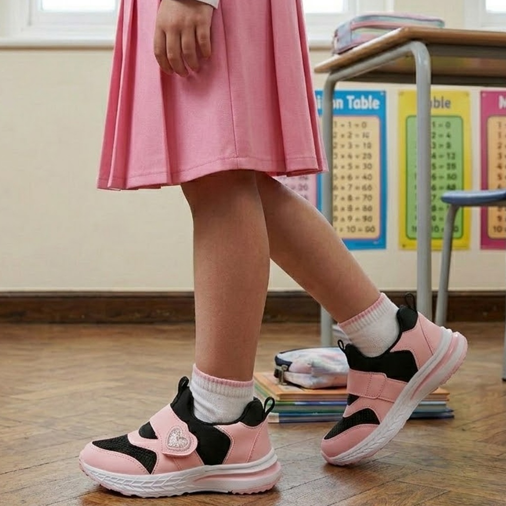 Tênis Menina Infantil Feminino leve confortável Slip On Calce Fácil com Fechamento Prático e Seguro