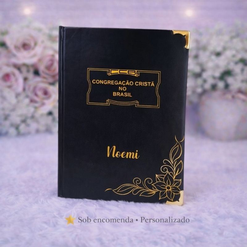 Hinário CCB 11x14 Personalizado | Nome na Capa | Capa Floral Premium | Congregação Cristã no Brasil