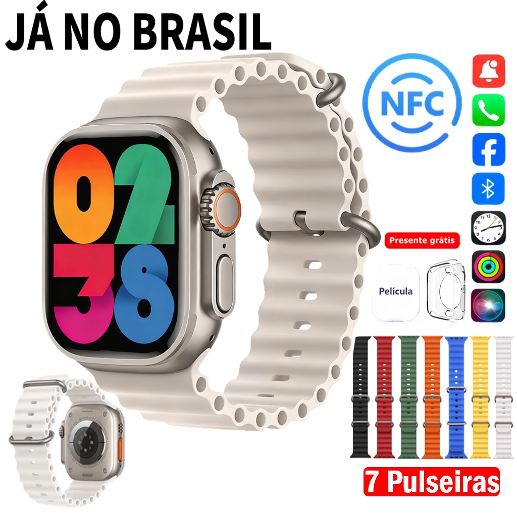 Novo Relógio Smartwatch A20PRO,S20Ultra 7 Em 1Alças 49MM Tela De Toque Completo Esporte Smartwatch