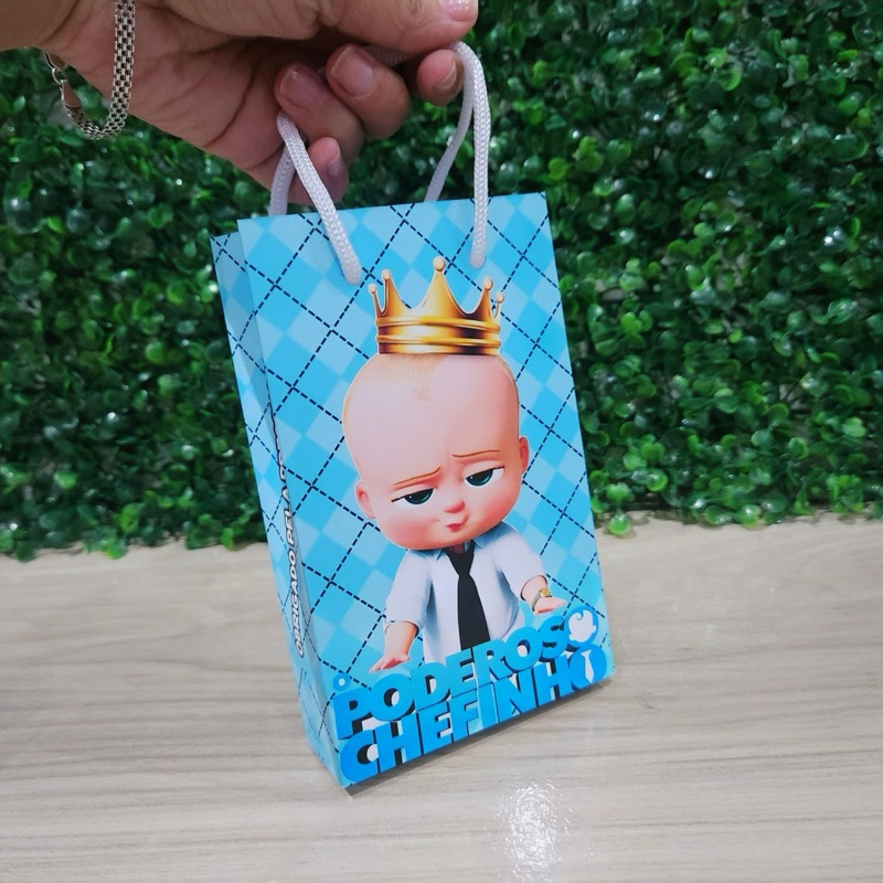 Sacolinhas Surpresa Personalizada Lembrancinha de Aniversário Poderoso Chefinho Festa Infantil Pronta Entrega