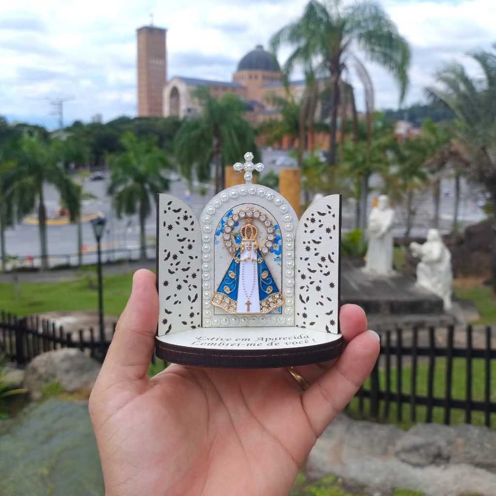 Oratório Nossa Senhora De Aparecida Capelinha Artigo Religioso Decorativo