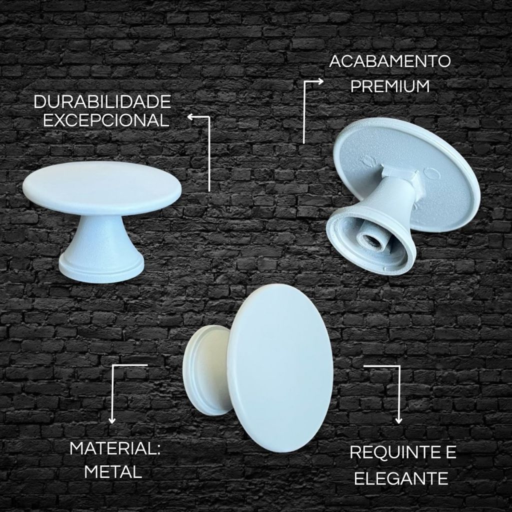Detalhes do Kit 2 Puxadores de Gavetas Móveis Cômodas Rack Guarda-Roupas Quarto 30mm em Metal