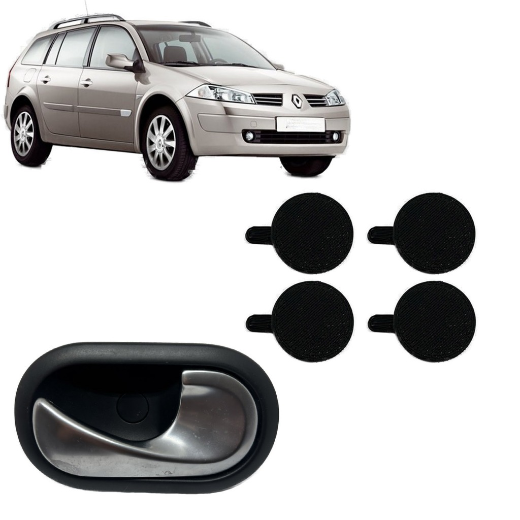 Kit Tampa Parafuso Maçaneta Interna Megane Grand Tour 06/13 Preto Dianteira/traseira - 4 Unidades Preto