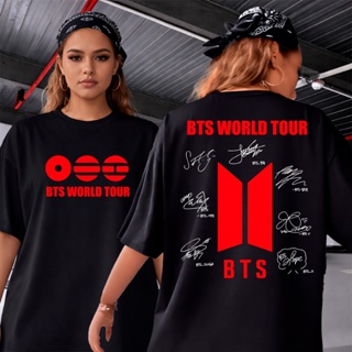 Camiseta Oversized Feminina Masculina Infantil Bts Tour Kpop 2026 BR Show Lançamento 100% Algodão em Oferta na Shopee