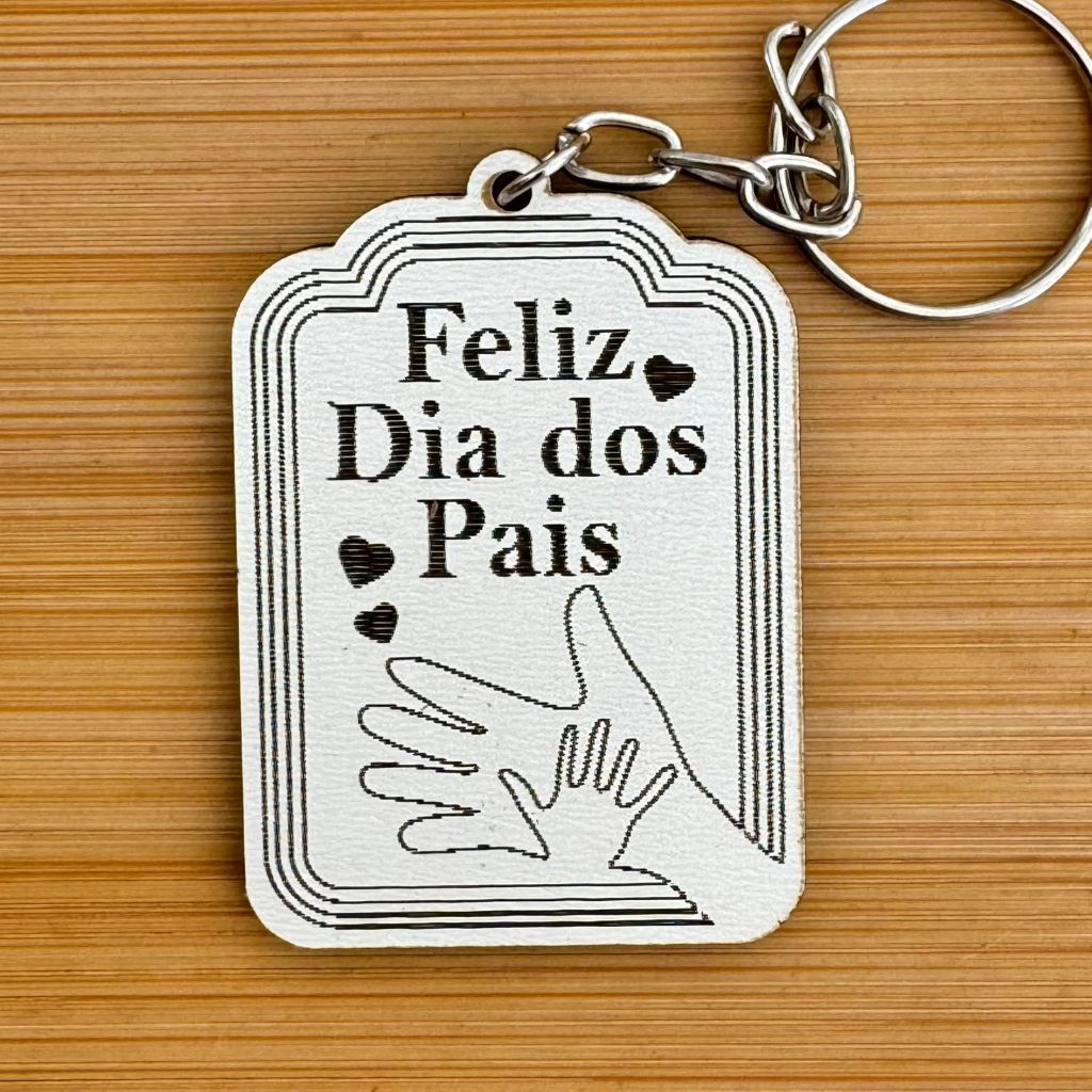 Kit Chaveiros Personalizados MDF Feliz Dia dos Pais Mãos – Lembrancinha Dia dos Pais Personalizado MDF