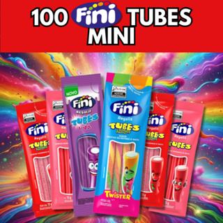 Fini Mix Mini C/100 Balas Tubes Regaliz 10G em Oferta na Shopee