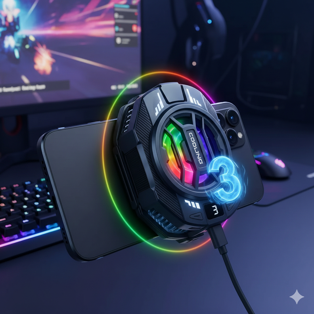 Cooler Celular Com Placa Magnética Com Regulagem De Temperat Preto