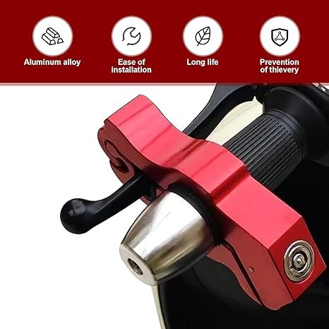Trava Manete Moto Antifurto Premium - Tranca Universal Feita de Alumínio Naval Durável