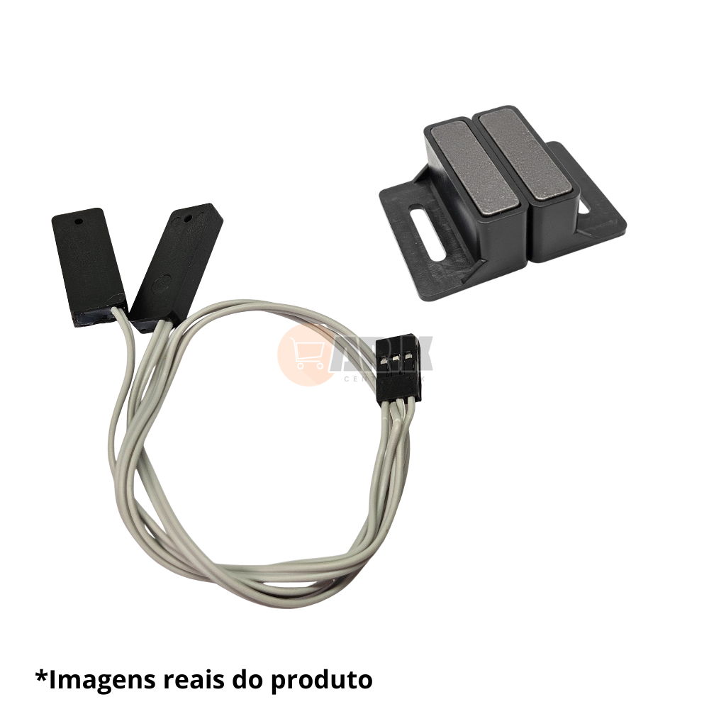 Kit Fim de Curso PPA + Par de Ímã | Sensor Magnético Portão Eletrônico | Reed Switch Automatizador