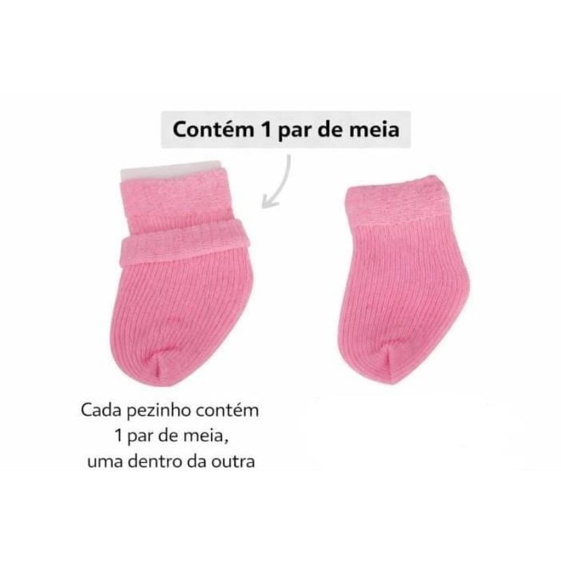 KIT 12 POLIAMIDA INFANTIL RECEM NASCIDO, ENXOVAL BEBE, SAIDA DE MATERNIDADE, MEIA INFANTIL — imagem 2 de 2