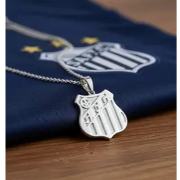 Correntinha Tijolinho  + Pingente Santos F.C