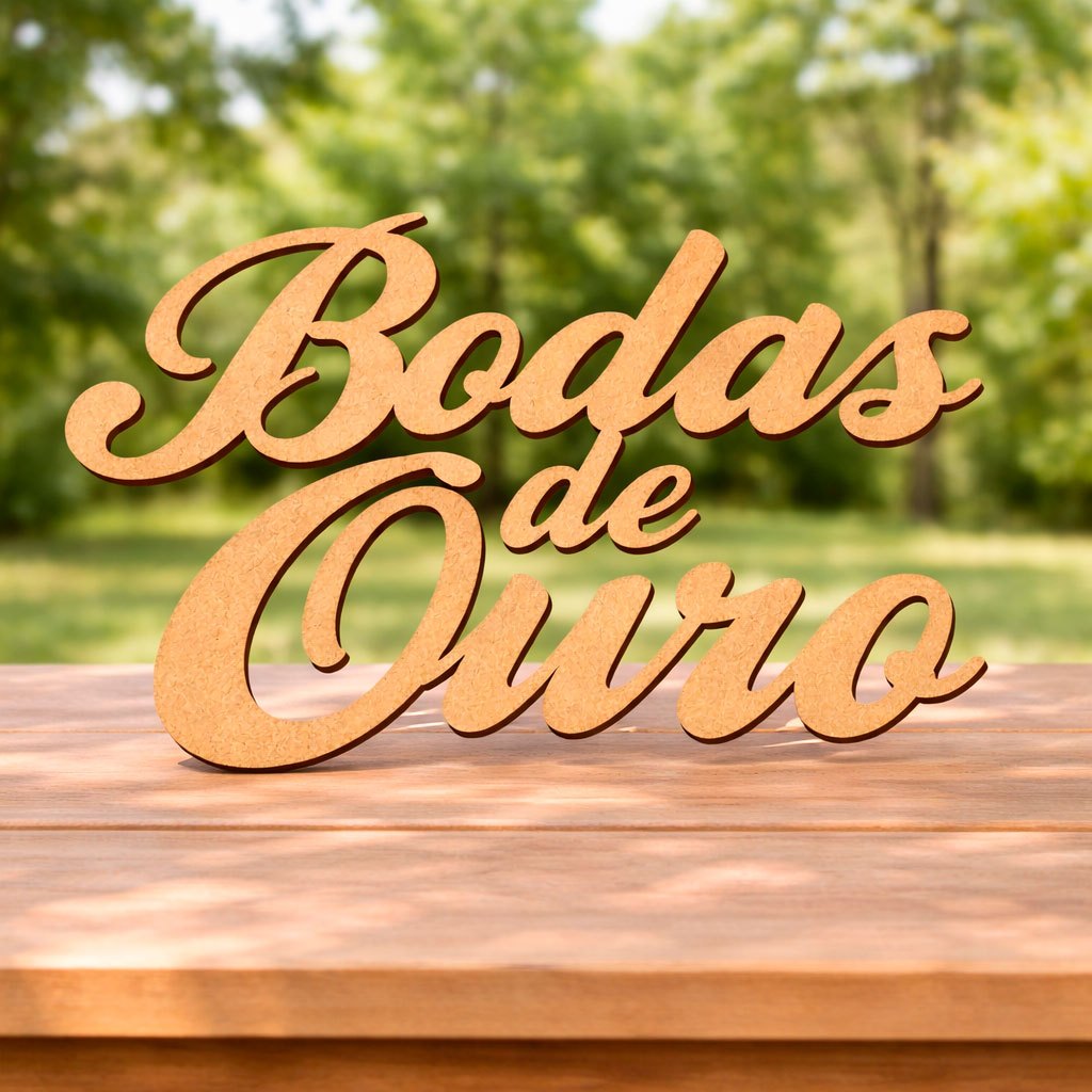 Palavra letreiro Bodas de Ouro e Bodas de Prata Decoração Casamento Mdf Letreiro Festa