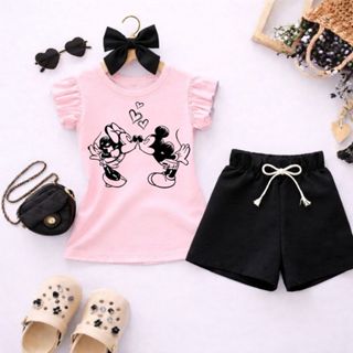 Conjunto para Menina Estiloso Minnie - Conjunto Infantil Primavera/Verão short e blusa babado em Oferta na Shopee
