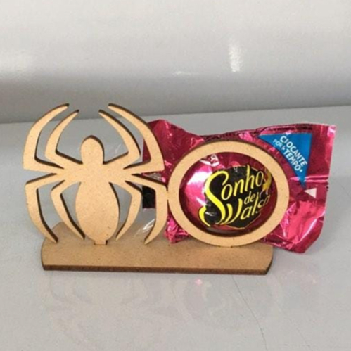 Kit 20 Porta Bombom Homem Aranha Lembrancinha Festa Temática Super Heróis Em Madeira MDF