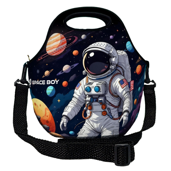 Bolsa Feminina Lancheira Térmica em Neoprene Com Alça Tiracolo Isoprene Unissex Várias Estampas
