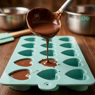 Forma Silicone Coracao Para Chocolate Sabonete Vela 23cm 11cm Molde Coracoes em Oferta na Shopee