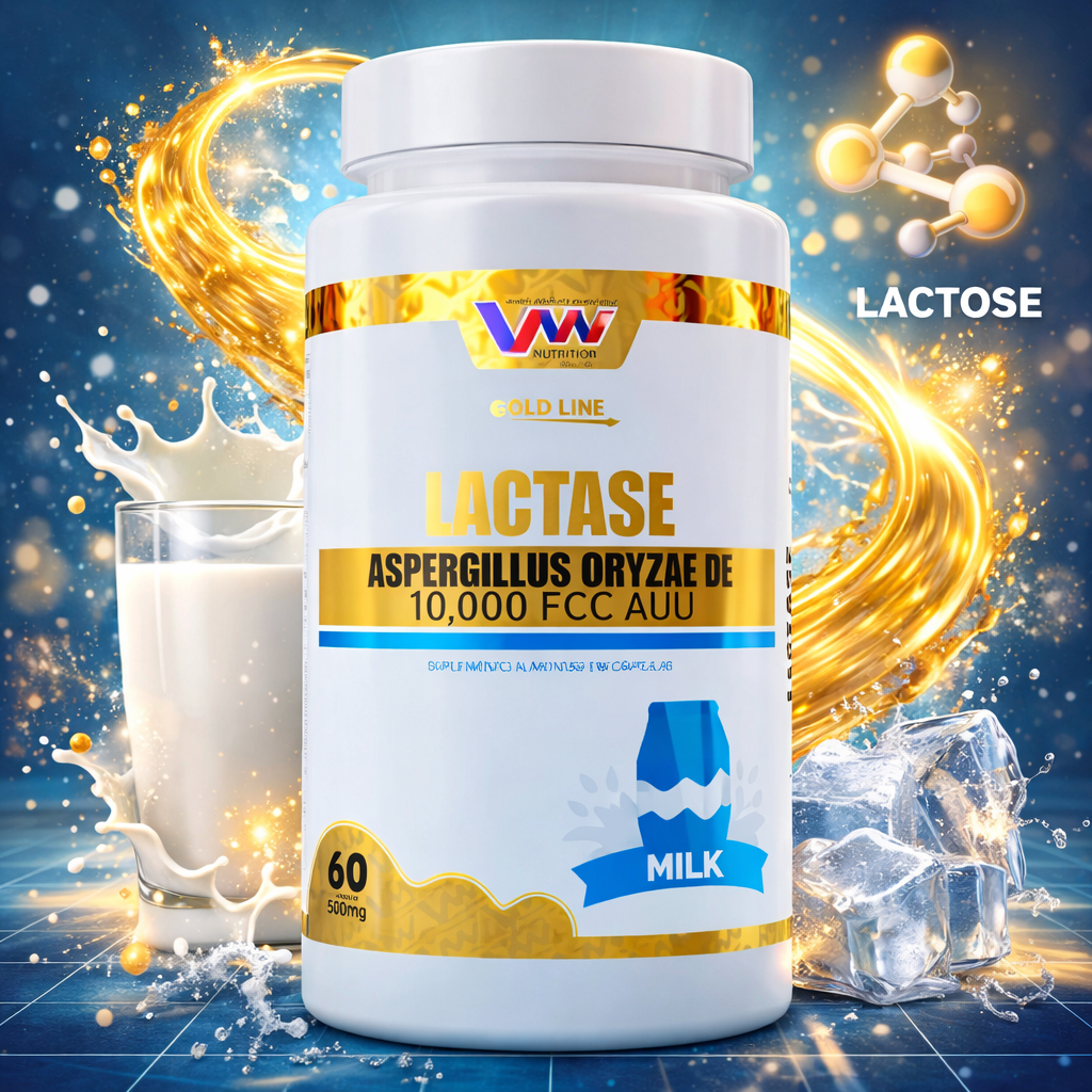 Lactase 10.000 FCC ALU Premium 100% Original– Suplemento Alimentar 60 Cápsulas