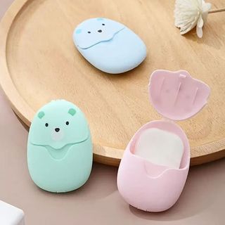 50 Peças Folha De Sabão Portátil Para Viagem E Mãos Mini Fofo