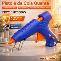 Pistola de Cola Quente Profissional 20W ou 100W Bivolt Artesanato Liga/Desliga