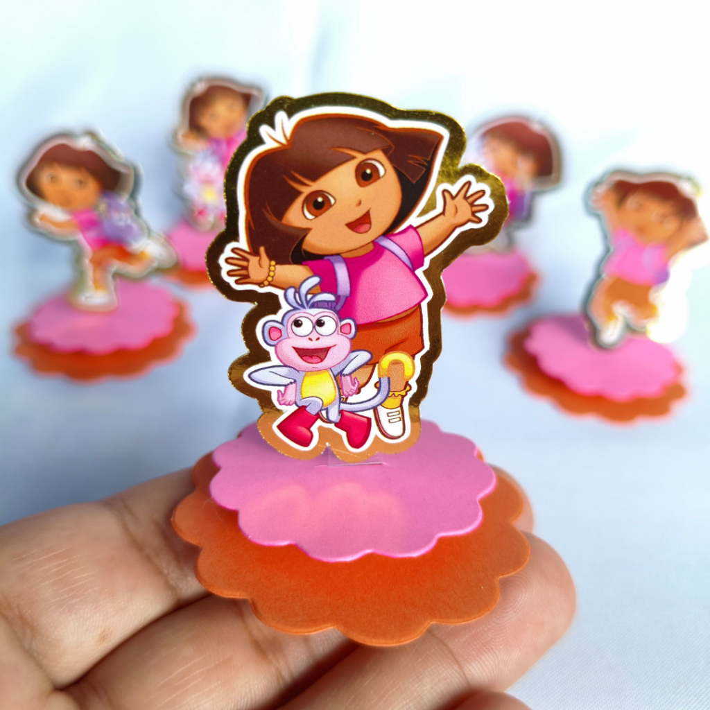 Tags Aplique 3D DORA AVENTUREIRA - Lembrancinhas, Apliques em pra caixinhas, cofrinhos, Nutella entre outros