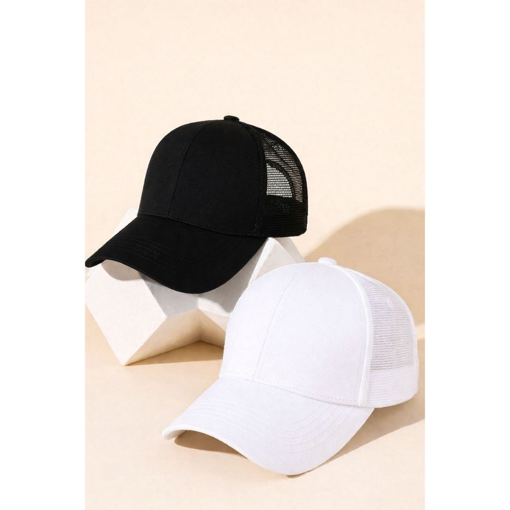 Kit 2 Boné Truck Telinha Aba Curva Liso Preto Ajustável Confortável Estilo Casual Masculino Feminino Unissex