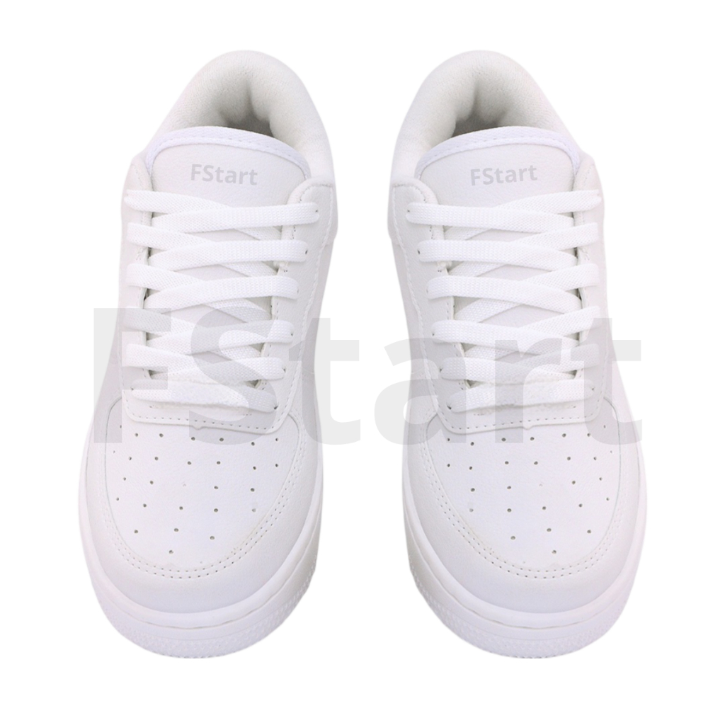 Tênis FS Branco Preto Premium Feminino Masculino Lançamento Casual Esportivo Academia Confortável