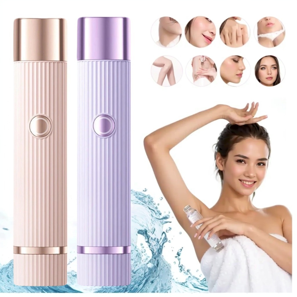 Depilador Eletrico Feminino Recarregável Removedor De Pelos Navalha Dupla